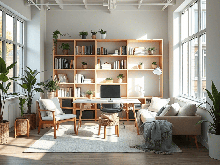 Consultorio cálido con luz natural, sin personas, listo para cuidar tu salud mental