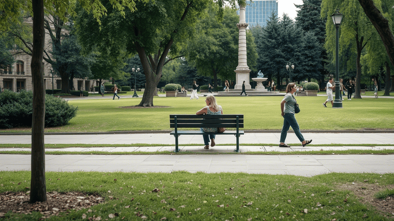 mujer en parque pensando si ir a terapia si esta bien
