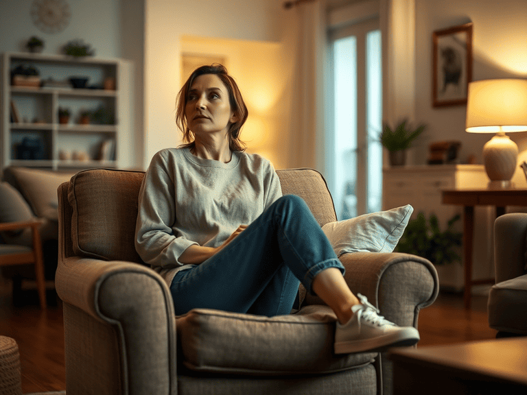 mujer prensando si realmente esta bien o necesita terapia